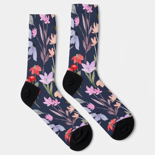 Chaussette Motif de surface Florale Mode Botanique (Droite)