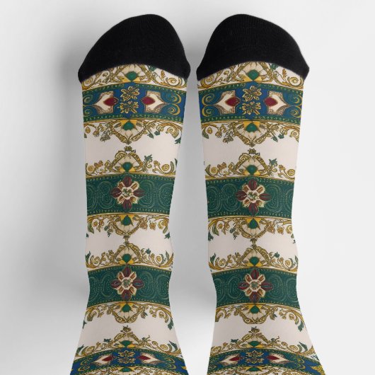 Chaussette motif de tapis serbe 3 (Haut)