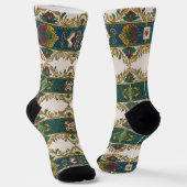 Chaussette motif de tapis serbe 3 (Angulaire)