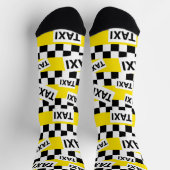 Chaussette Motif de taxi de New York Jaune (Haut)