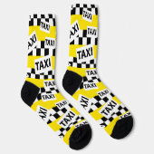 Chaussette Motif de taxi de New York Jaune (Droite)
