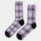 Chaussette Motif de teinture bleu et rouge (Gauche)