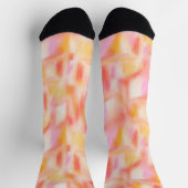 Chaussette Motif de teinture jaune pâle rose pâle (Haut)