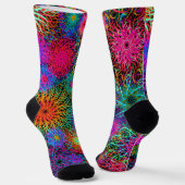 Chaussette Motif de tourbillon coloré mignon (Angulaire)