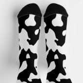 Chaussette Motif de vache noir et blanc (Haut)