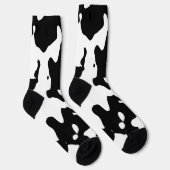 Chaussette Motif de vache noir et blanc (Droite)