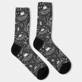 Chaussette Motif de vaisseau spatial (Droite)
