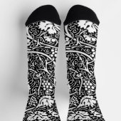 Chaussette Motif de vigne de raisin noir et blanc de William  (Haut)