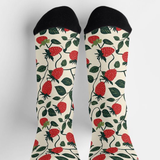 Chaussette Motif de vigne fraise (Haut)
