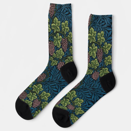 Chaussette Motif de vignes, William Morris (Gauche)