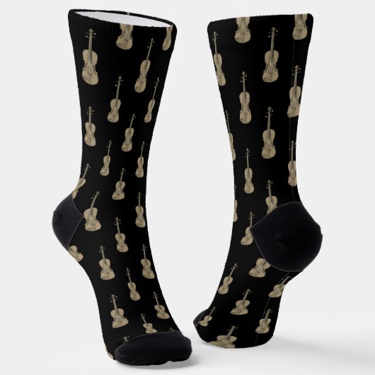 Chaussette Motif de violon (Angulaire)