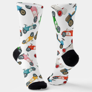 Chaussette Motif de voiture de course vintage
