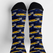 Chaussette motif de voiture jaune (Haut)