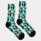 Chaussette Motif d'empreinte de patte de photo d'animal de co (Droite)