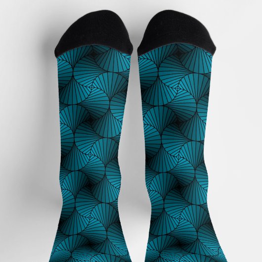 Chaussette Motif d'entrelacement bleu (Haut)