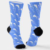 Chaussette Motif des dauphins de natation (Angulaire)