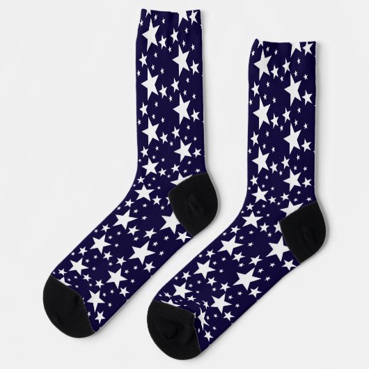 Chaussette Motif des étoiles blanches (Gauche)