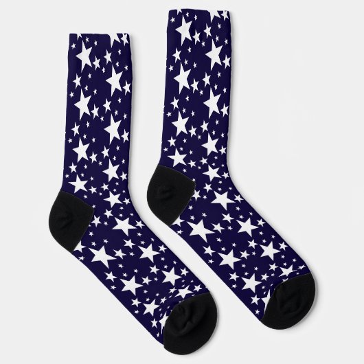 Chaussette Motif des étoiles blanches (Droite)