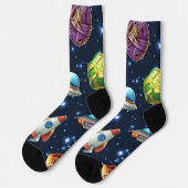 Chaussette Motif d'espace (Gauche)