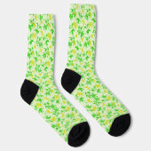 Chaussette Motif d'été feuille bambou (Droite)
