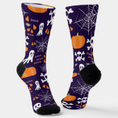 Chaussette Motif d'Halloween amusant (Angulaire)
