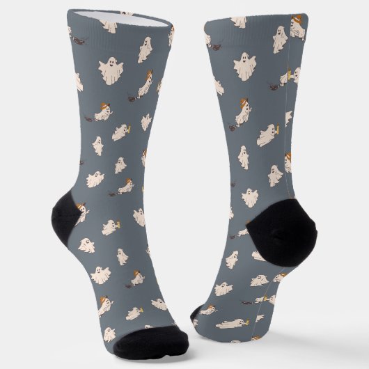 Chaussette Motif d'Halloween des fantômes (Angulaire)