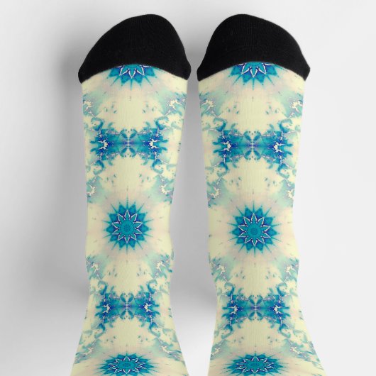 Chaussette Motif d'hiver Frosty Blue Snowflake (Haut)