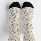 Chaussette motif d'horloge rétro Abstrait (Haut)