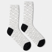Chaussette Motif diamant blanc Abstrait unique géométrique (Droite)