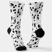 Chaussette Motif d'impression noir et blanc dalmate (Angulaire)
