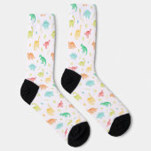 Chaussette Motif Dinosaure de couleur personnalisé (Droite)