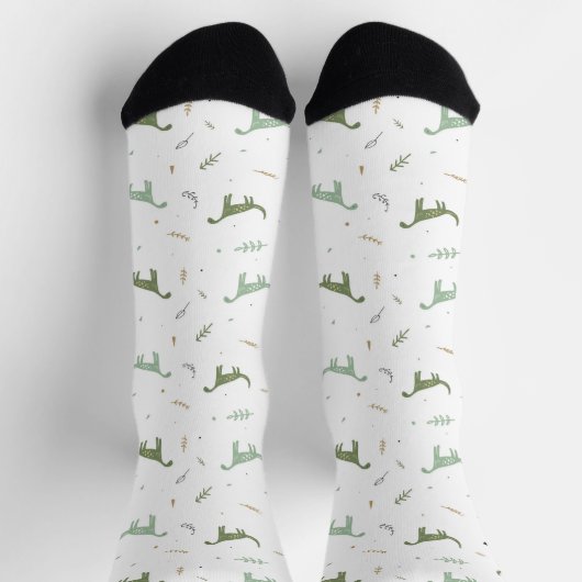 Chaussette Motif Dinosaure Vert (Haut)
