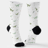 Chaussette Motif Dinosaure Vert (Angulaire)