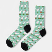 Chaussette motif d'oie agricole mignon (Gauche)