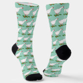 Chaussette motif d'oie agricole mignon (Angulaire)