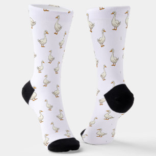 Chaussette Motif d'oie blanche mignonne