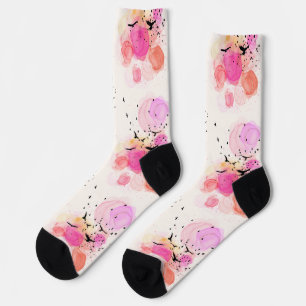 Chaussette motif d'oiseaux colorés Abstraits