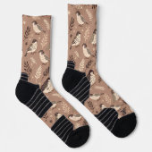 Chaussette Motif d'oiseaux lunaires (Droite)