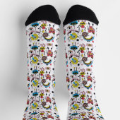 Chaussette Motif Doodle Mignon (Haut)