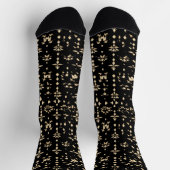 Chaussette Motif Doré Élégant (Haut)