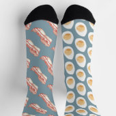 Chaussette Motif drôle de bacon et d'œufs (Haut)