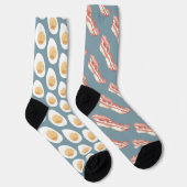 Chaussette Motif drôle de bacon et d'œufs (Droite)