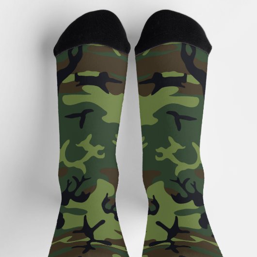 Chaussette Motif du Camouflage Vert, Motif militaire, Armée (Haut)