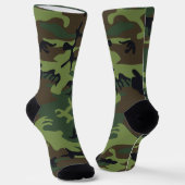 Chaussette Motif du Camouflage Vert, Motif militaire, Armée (Angulaire)