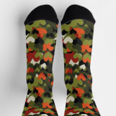Chaussette Motif du coeur rouge vert (Haut)