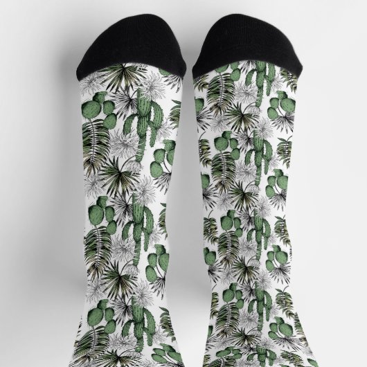 Chaussette Motif du désert de Cactus (Haut)