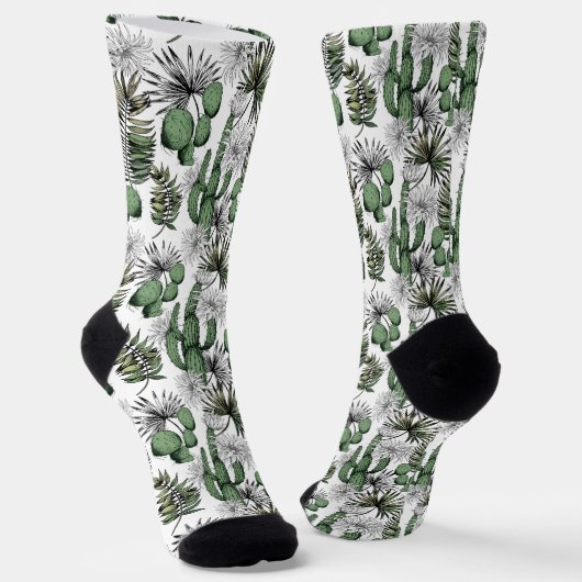 Chaussette Motif du désert de Cactus (Angulaire)