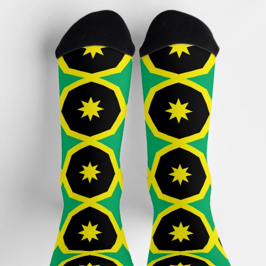 Chaussette Motif du drapeau jamaïcain (Haut)