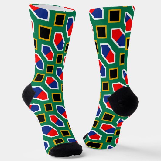 Chaussette Motif du drapeau sud-africain (Angulaire)