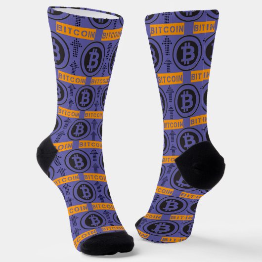 Chaussette Motif du logo Bitcoin (Angulaire)